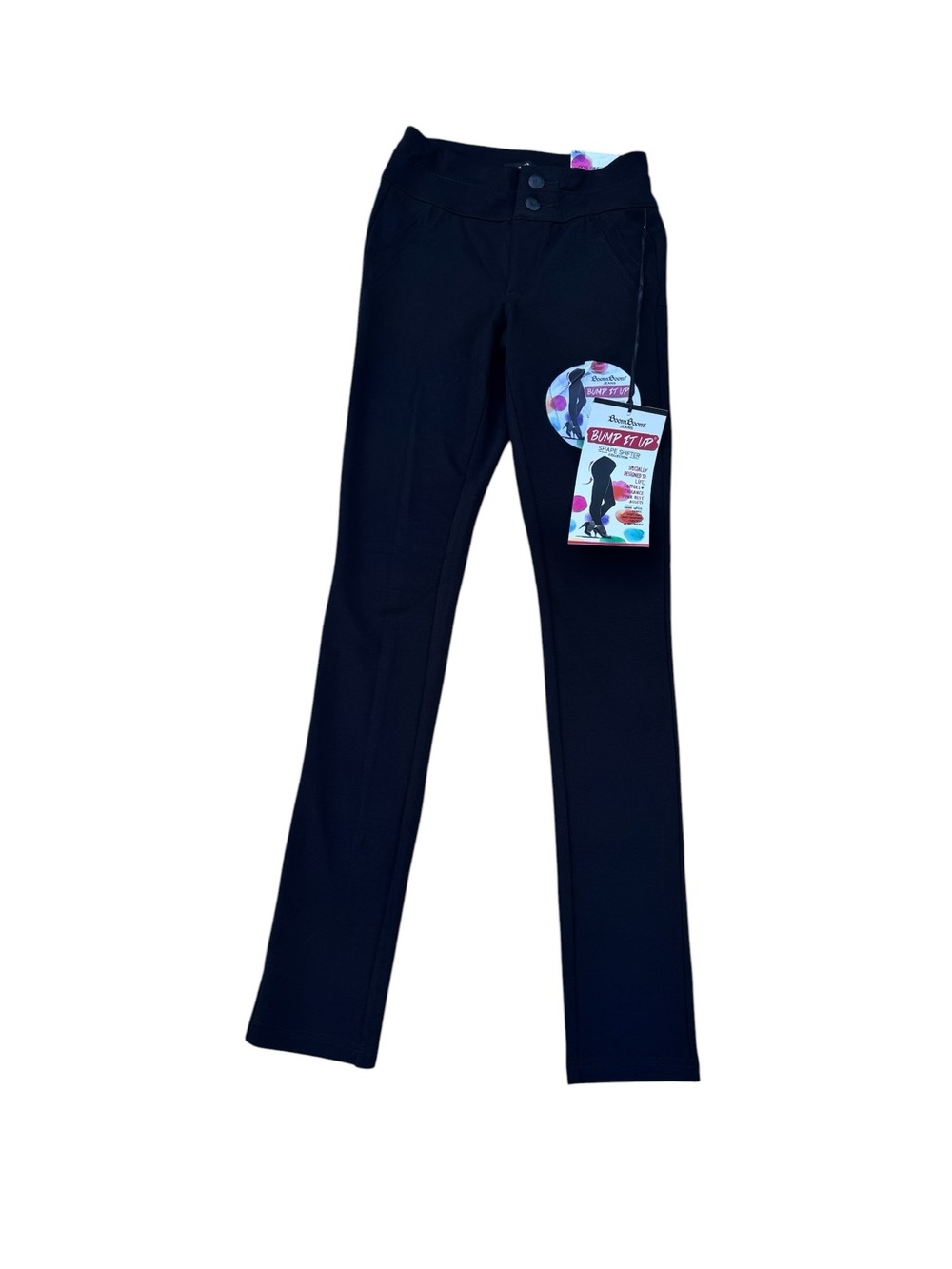 Boom Boom Shape Shifter Skinny Pants Stretch Black Ponte Fabric Womens Size 5